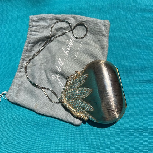 RARE JUDITH LEIBER VINTAGE GOLD WITH CRYSTALS EVENING BAG - Picture 13 of 14